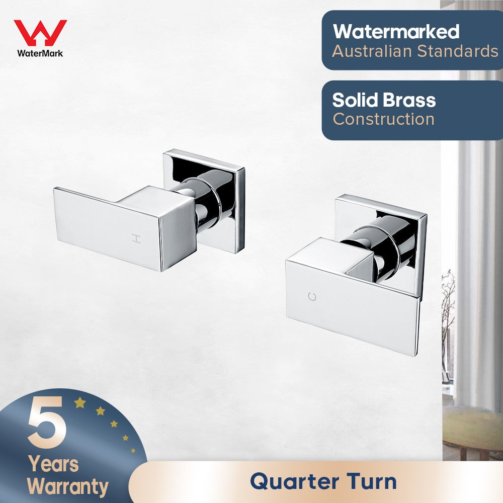 Decaura Shower Taps Brass Tapware Mixer Tap Brushed Gold/Black/Gunmetal/Nickel
