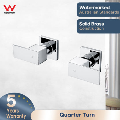 Decaura Shower Taps Brass Tapware Mixer Tap Brushed Gold/Black/Gunmetal/Nickel