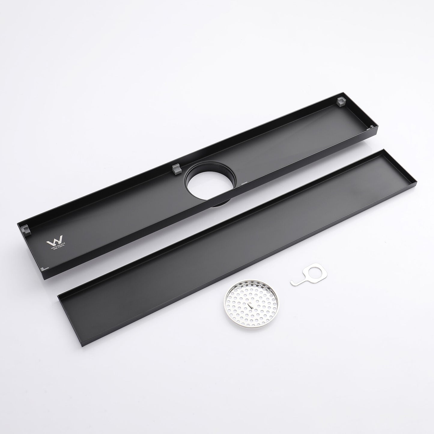Decaura Shower Grate Drain Black 600mm Tile Insert Floor Waste 10 Year Warranty