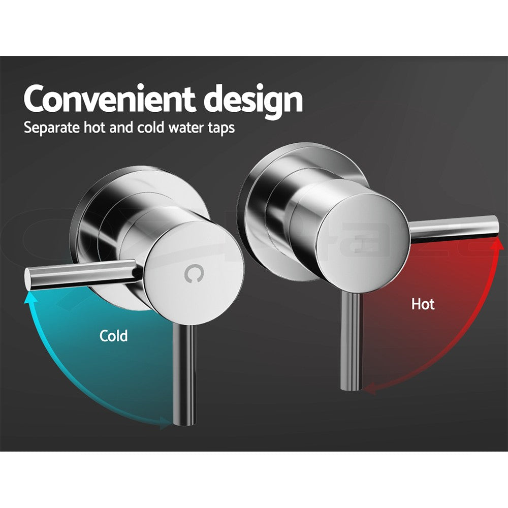 Cefito Bathroom Tap Shower Twin Tap Faucet Basin Sink Bath Swivel Chrome