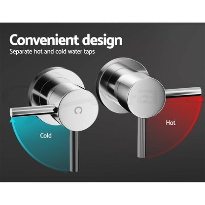 Cefito Bathroom Tap Shower Twin Tap Faucet Basin Sink Bath Swivel Chrome