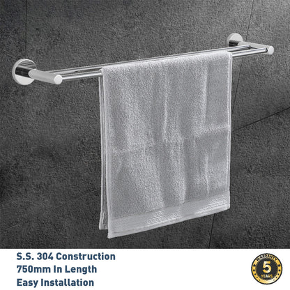 Wall Mounted Holder Set Towel Rack Batoroom Toilet Paper Holder Robe Hook Chrome