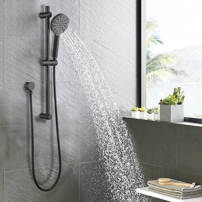 Decaura Adjustable Sliding Shower Rail Set Wall Arm Black 3-Mode Hand Held Head