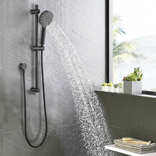 Decaura Adjustable Sliding Shower Rail Set Wall Arm Black 3-Mode Hand Held Head