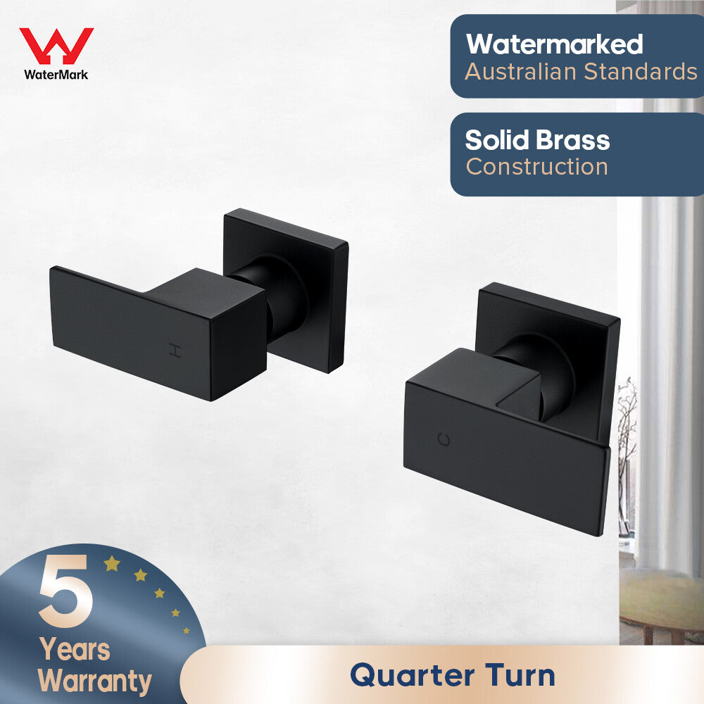 Decaura Shower Taps Brass Tapware Mixer Tap Brushed Gold/Black/Gunmetal/Nickel