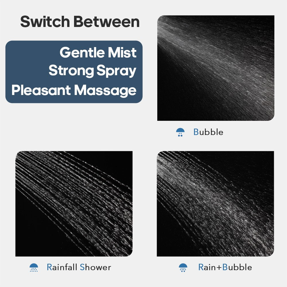 Decaura Square Rain Shower Head Set Matte Black Bathroom Wall Tapware Mixer Taps