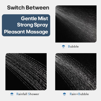 Decaura Square Rain Shower Head Set Matte Black Bathroom Wall Tapware Mixer Taps