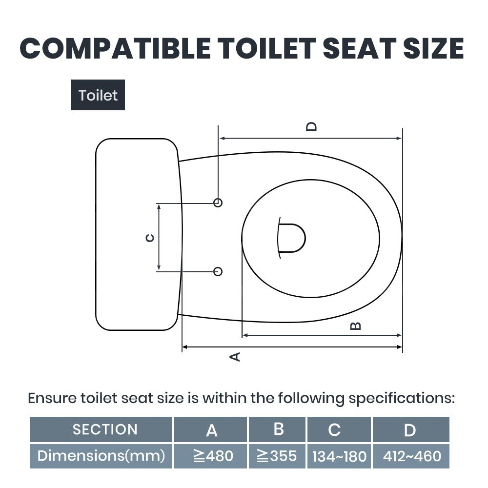 Simplus Non Electric Bidet Toilet Seat w Cover Bathroom Spray Water Wash