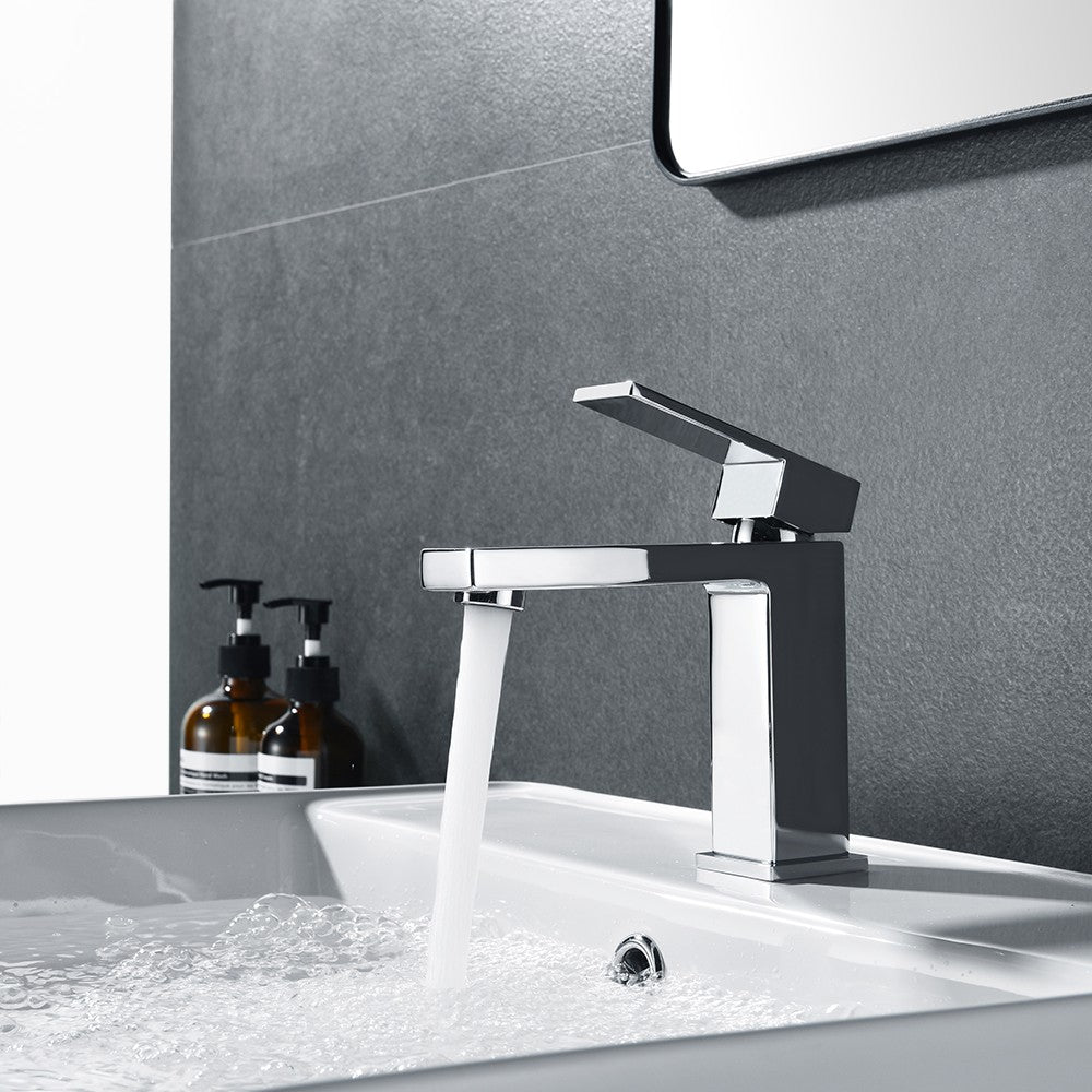 Decaura Bath Basin Mixer Tap Vanity Faucet Single Handle Tapware with Pop Waste