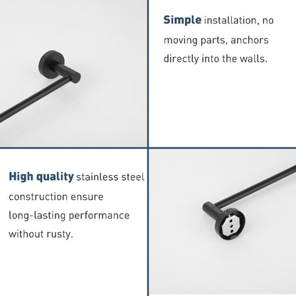 Decaura towel rail racks toilet roll holder robe hooks bathroom Accessories set