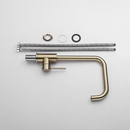 Decaura Kitchen Mixer Tap Brushed Gold Sink Faucet Swivel Arm