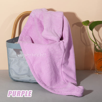 Quick Dry Hair Towel Drying Turban Bath Towel Head Wrap Fast Hat Spa Cap Soft AU