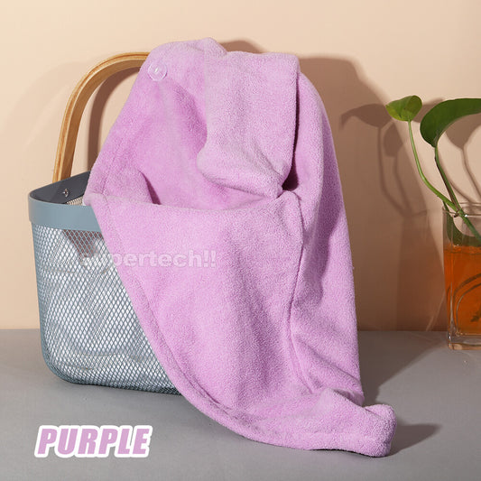 Quick Dry Hair Towel Drying Turban Bath Towel Head Wrap Fast Hat Spa Cap Soft AU