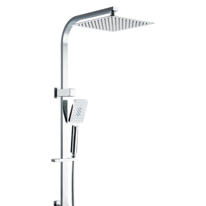 Cefito 10'' Rain Shower Head Set Square Handheld High Pressure Wall Chrome