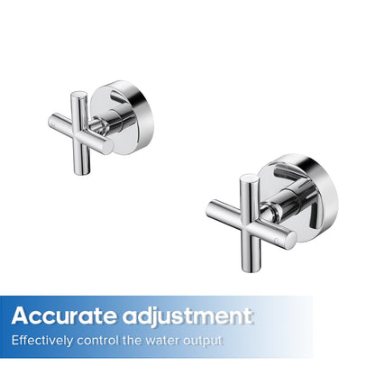 Decaura Shower Taps Brass Tapware Mixer Tap Brushed Gold/Black/Gunmetal/Nickel