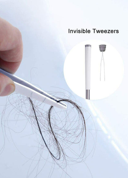 BOOMJOY Silicone Toilet Brush Set Built-in Tweezer TPR Bristles