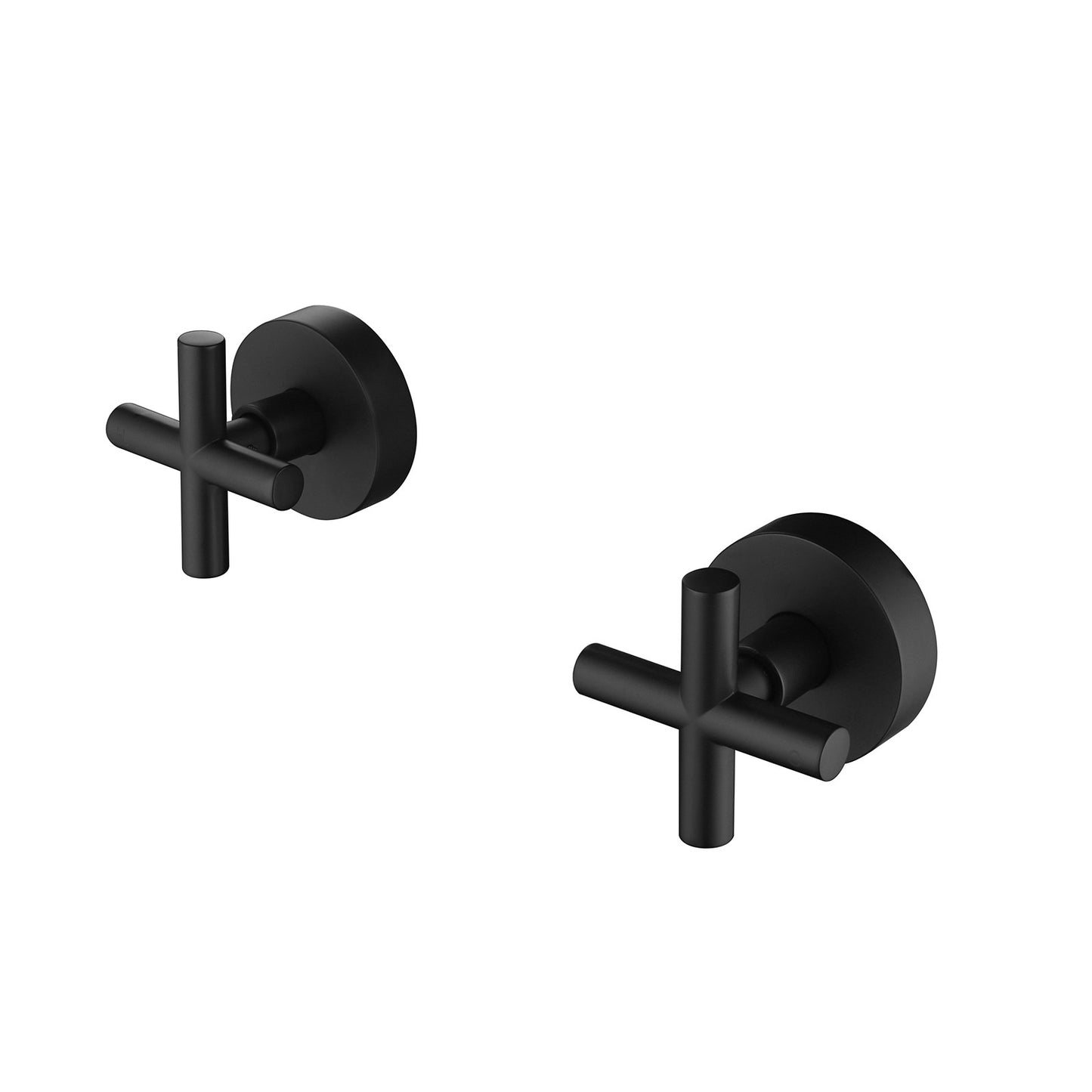 Decaura Cross Handle Shower Taps 1/4 Turn Hot Cold Twin Taps Chrome/Black/Gold
