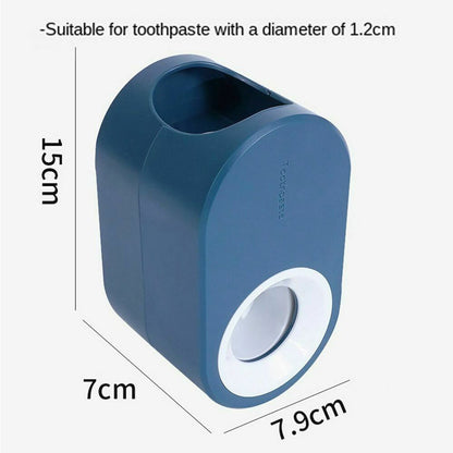Toothbrush Holder Automatic Toothpaste Dispenser Bathroom Wall-mounted Rack NEW