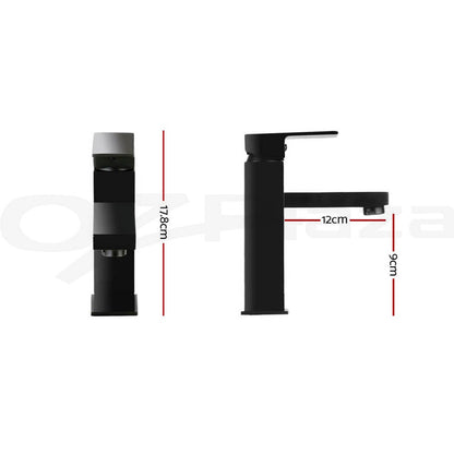 Cefito Bathroom Basin Mixer Tap Faucet Laundry Sink Swivel Black