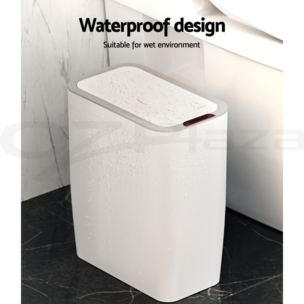 Devanti 9L Motion Sensor Bin Rubbish Automatic Trash Can Kitchen White