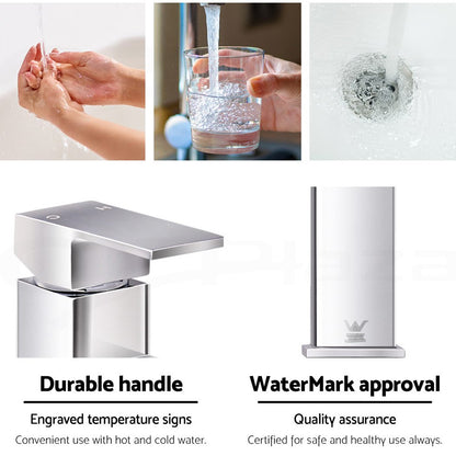 Cefito Bathroom Basin Mixer Tap Laundry Faucet Sink Swivel Silver