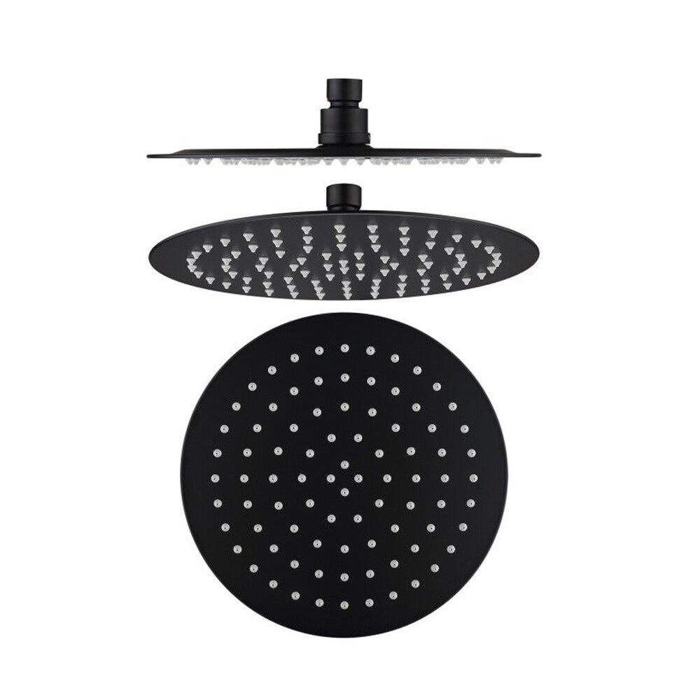 12 inch Rain Shower Head Ultra-thin 304 Stainless Steel Bathroom 2mm thick