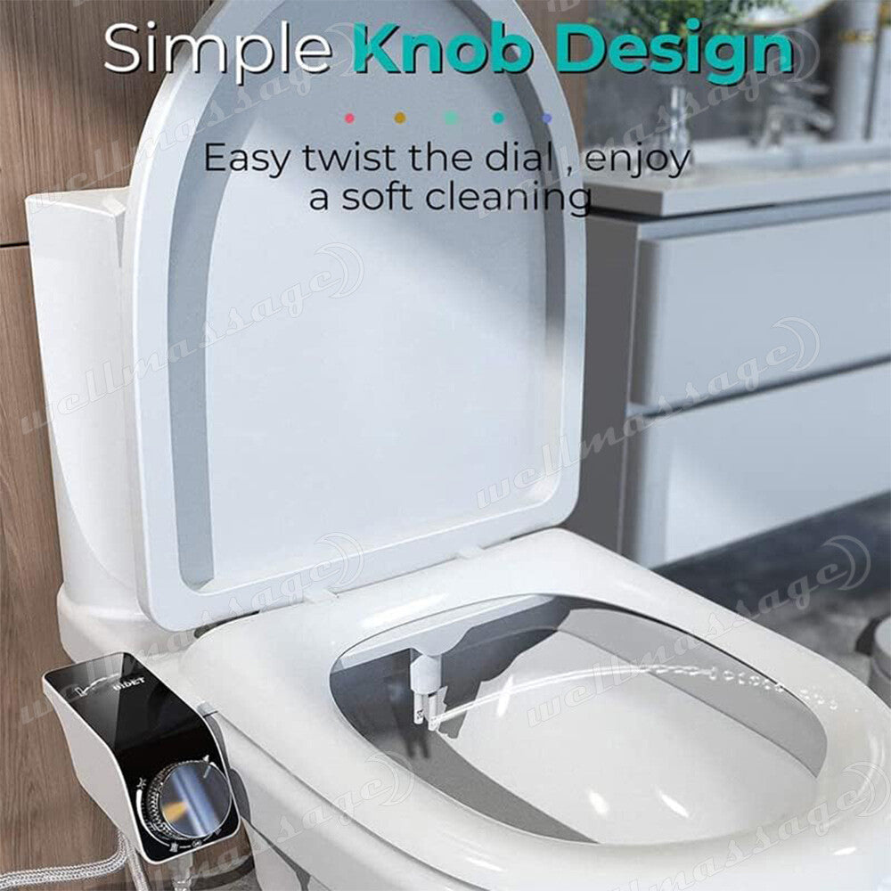 Hygiene Toilet Bidet Water Wash Clean Unisex Seat Attachment Sprayer Dual Nozzle