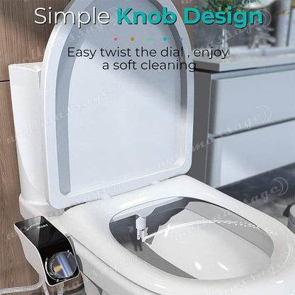 Hygiene Toilet Bidet Water Wash Clean Unisex Seat Attachment Sprayer Dual Nozzle