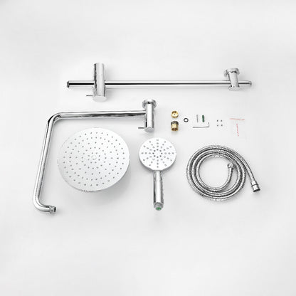 Decaura Shower Head Set Gooseneck Arm Brushed Gold/Black/Chrome/Gunmetal WELS