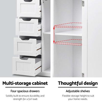 Artiss Bathroom Storage Cabinet Chest of Drawers Laundry Toilet Cupboard Kitchen