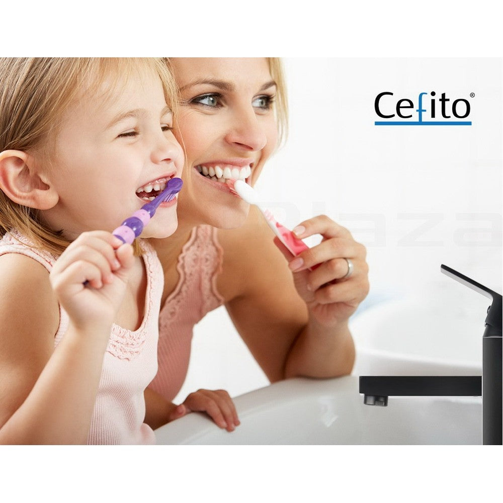 Cefito Bathroom Basin Mixer Tap Faucet Laundry Sink Swivel Black