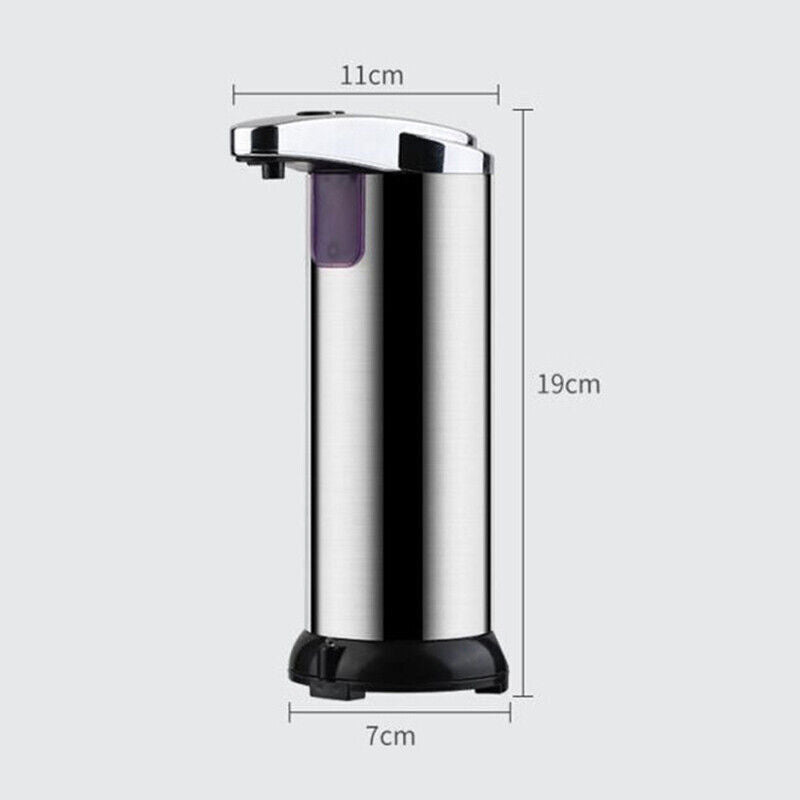 Automatic Soap Liquid Dispenser Handsfree Touchless IR Sensor Hand Wash Steel AU
