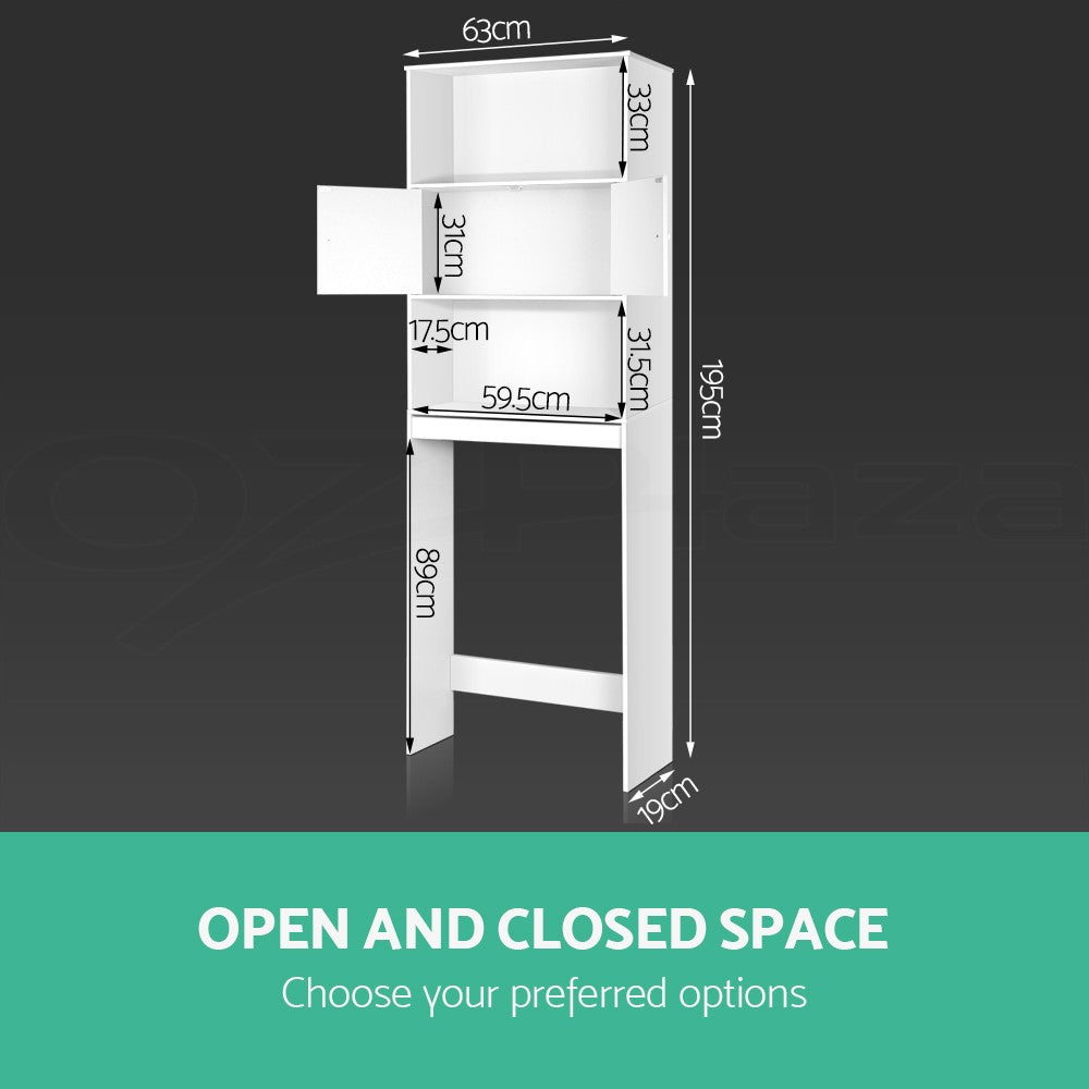Artiss Bathroom Cabinet Over the Toilet Storage Organiser Laundry Shelf