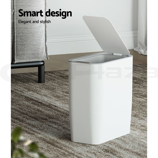 Devanti 9L Motion Sensor Bin Rubbish Automatic Trash Can Kitchen White