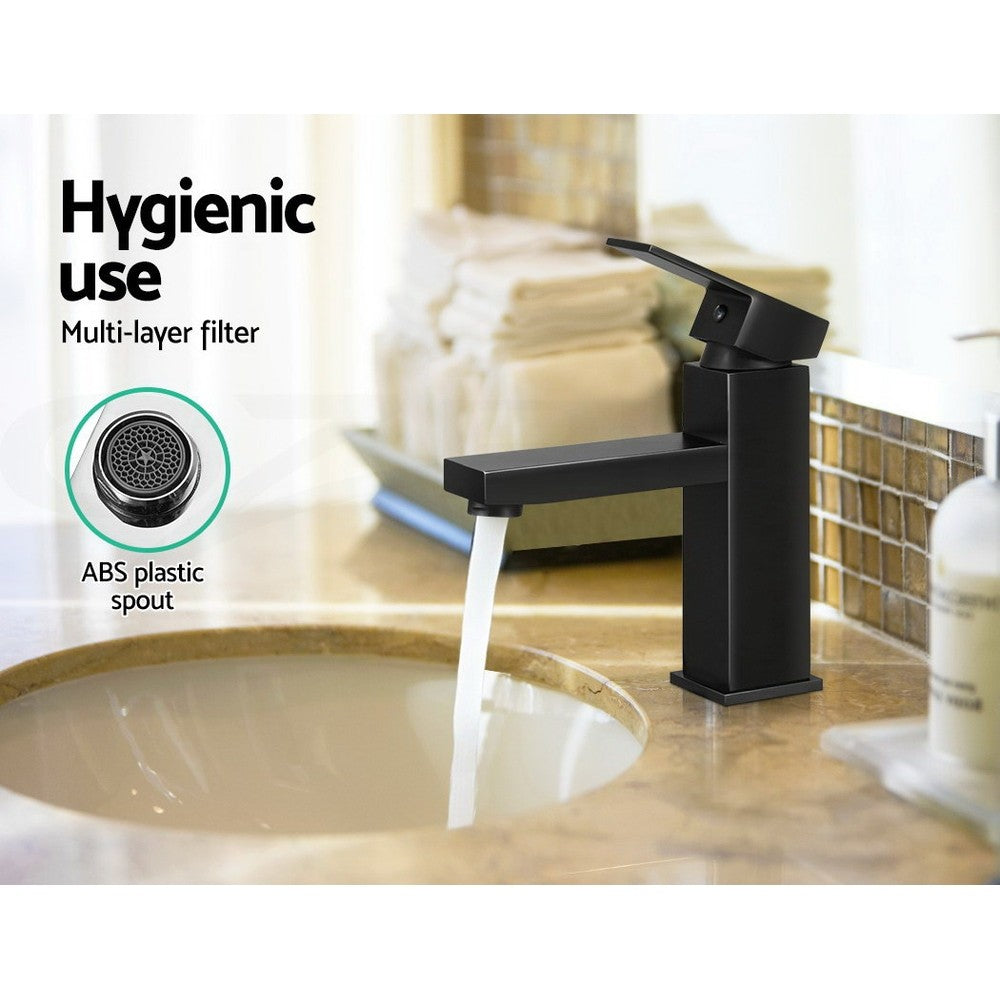 Cefito Bathroom Basin Mixer Tap Faucet Laundry Sink Swivel Black