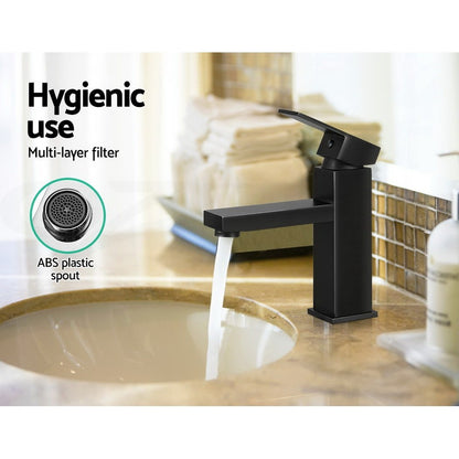 Cefito Bathroom Basin Mixer Tap Faucet Laundry Sink Swivel Black
