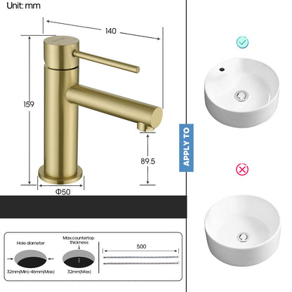 Decaura Bath Basin Mixer Tap Vanity Faucet Single Handle Tapware with Pop Waste