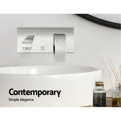 Cefito Bathroom Basin Mixer Tap Separate Faucet Vanity Laundry Sink Chrome