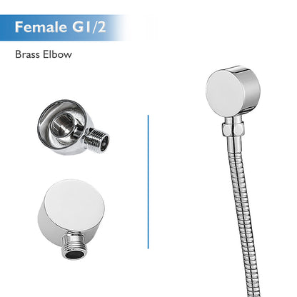 Decaura Hand Held Shower Head on Sliding Bar Chrome Shower Rail Set 3-Mode