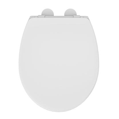 AQUATIZ Pink D-Shaped Family Toilet Seat with Built-in Potty Training Seat