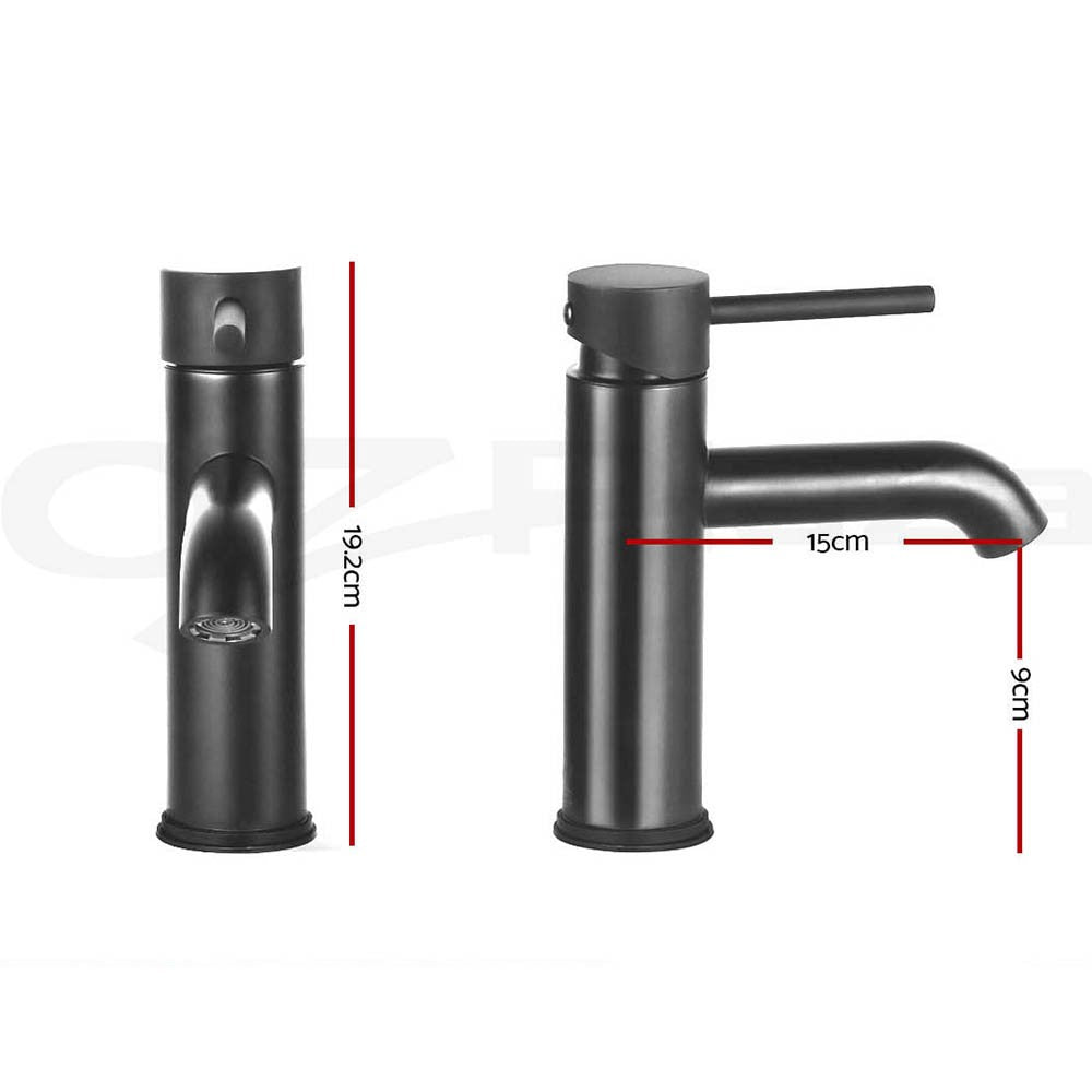 Cefito Bathroom Taps Basin Mixer Tap Faucet Sink Laundry Brass Swivel Black
