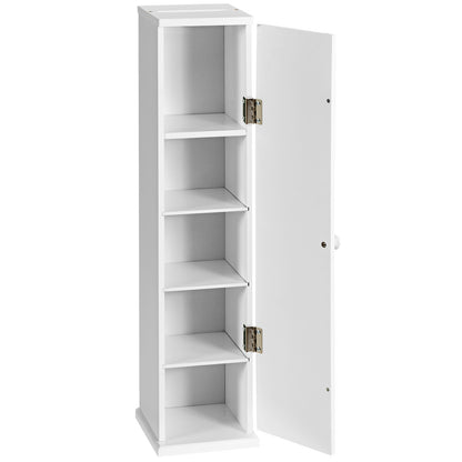 Giantex Bathroom Storage Cabinet Slim Tissue Organizer Paper Holder Toilet White