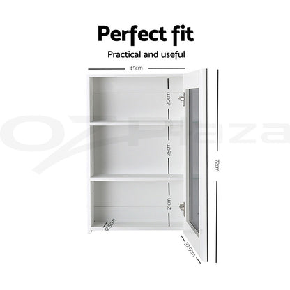 Cefito Bathroom Mirror Cabinet 450x720mm Vanity Medicine Shaving Makeup White