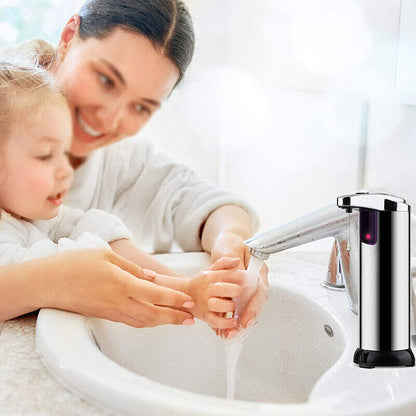 Automatic Soap Liquid Dispenser Handsfree Touchless IR Sensor Hand Wash Steel AU