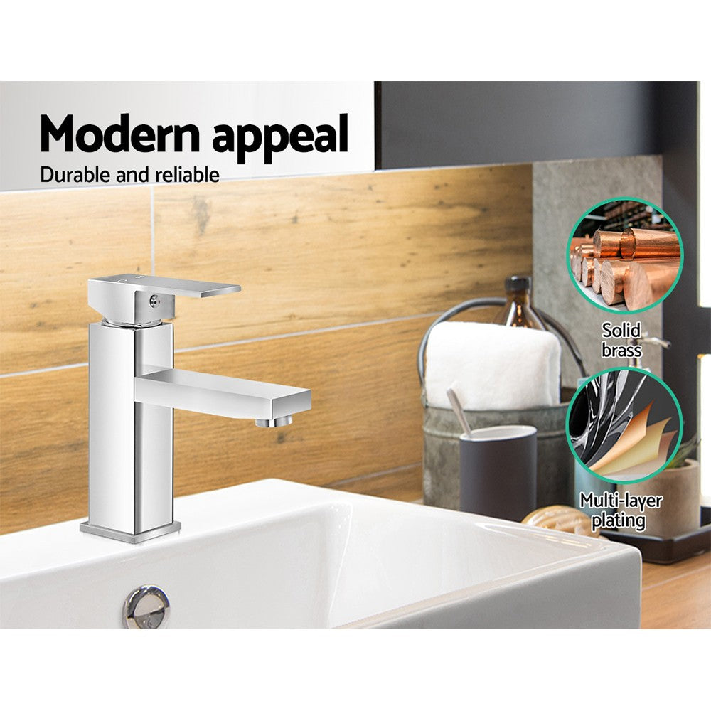 Cefito Bathroom Basin Mixer Tap Sink Faucet Swivel Silver