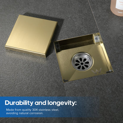 Decaura Shower Grate Drain Floor Waste Stainless Steel Tile Insert/Strip