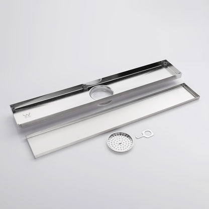 Decaura Shower Grate Drain 900mm Floor Waste Stainless Steel 80mm Outlet Brushed
