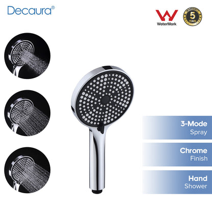Decaura Round/Square Hand Held Shower Head 3/4/5-Mode Spray with Shower Hose