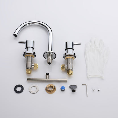 Decaura Basin Tap Set 1/4 Turn Swivel Spout Deck Mounted Gold/Black/Silver