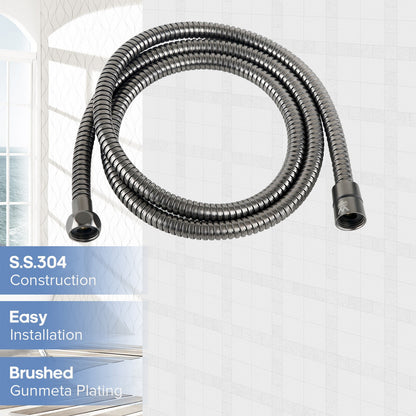 Decaura Handheld Shower Head 3-Mode with Shower Hose 1.5m Brushed Gunmetal